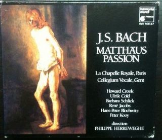 Bach St Mathew Passion; Herreweghe [Harmonia Mundi] RARE 1985 W 