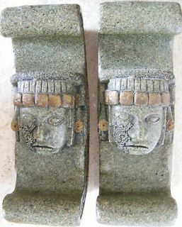 ORIGINAL ZAREBSKI Mayan Wall Plaques / Sculptures   PAIR   NO TAGS