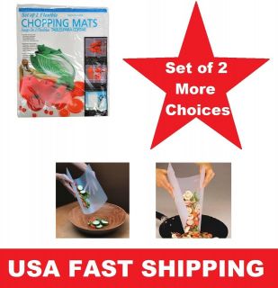 2x Ultra thin Flexible Kitchen Fruit Vegetable Cutting Chopping Table 