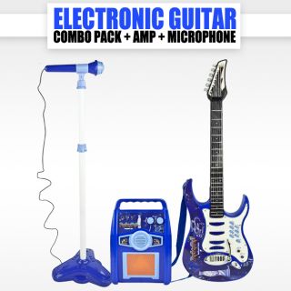 Kids Guitar Toy Amplifier & Microphone Battery Operated Singing Band 