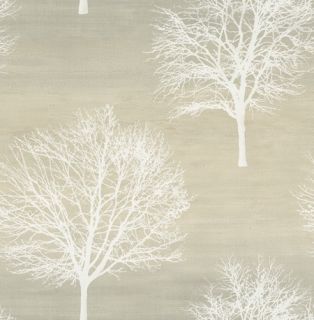 OFF WHITE TREE SILHOUETTES ON BEIGE BACKGROUND WALLPAPER SG50708
