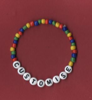 Childs/childrens personalised medical alert bracelet  colours for boy 