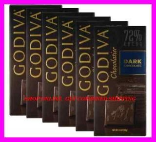 bars  600g. Godiva DARK Chocolate Bar 72%Cacao Exp. Date New 