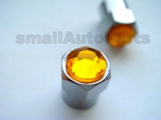 Yellow/Crystal​/Diamond Tire/Wheel Stem VALVE CAPS for Motorcycle 