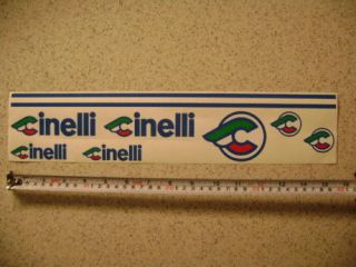 Cinelli road bike frame rub on decal stickers set