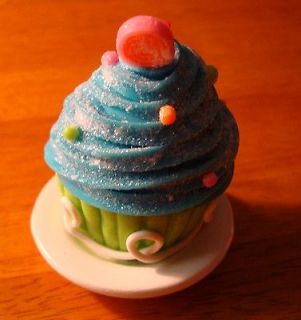 BLUE CUPCAKE CANDY CHRISTMAS TREE ORNAMENT Cake Bakery Kitchen Baker 