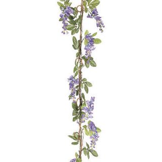 Wisteria w/Grape Vine Silk Flower Garland  Purple (case of 6)