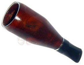 Cigar Holder Beautiful Solid Burlwood w Replaceable Optional Filter 