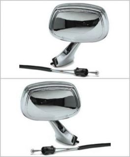 NEW PAIR 80 90 CHEVY CAPRICE MANUAL SIDE VIEW DOOR MIRROR CHROME