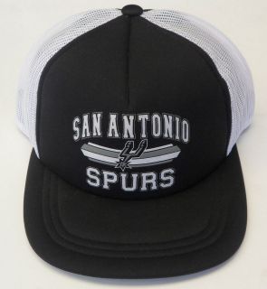NBA San Antonio Spurs Adidas Trucker Cap Hat Snap Back OSFA NEW