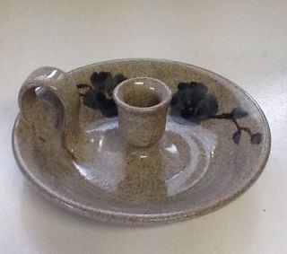 Old Time Pottery  Winthrop, Washington CANDLE HOLDER  ring handle
