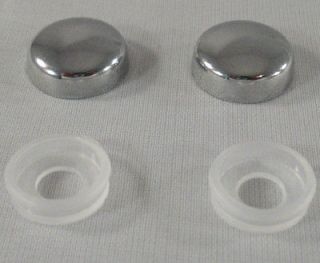 Chrome License Plate Frame Screw Caps & Bolt Covers Motorcycle 