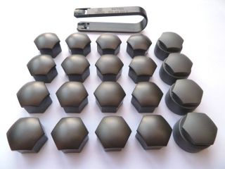 Genuine AUDI Alloy Wheel Bolt Nut Caps Covers Including Removal Tool