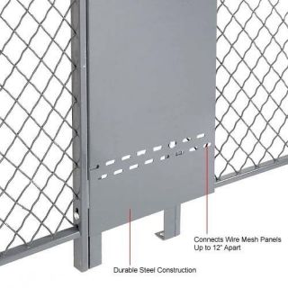 Wire Mesh Partition   Adjustable Gap Filler Panel for 8 ft Wire Mesh 