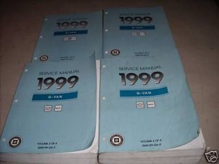 1999 GMC SAVANA Shop Service Repair Manual Set FACTORY OEM BOOKS