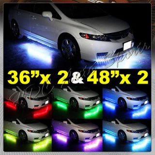COLOR UNDER CAR GLOW UNDERBODY NEON LIGHTS LED W/WIRELESS CONTROLLER 