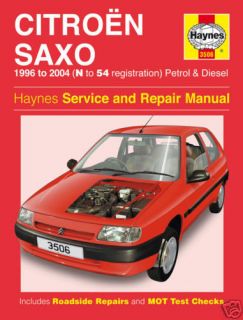 Haynes Citroen Saxo VTR VTS 1996 2004 Manual 3506 NEW + 15x FREE 
