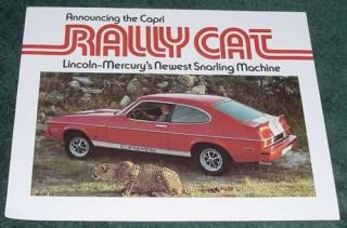 1976 Mercury Capri II Rally Cat Brochure  Nice​