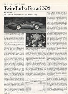 1985 Twin Turbo Ferrari 308   Classic Article D31