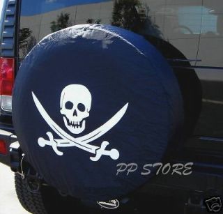   TIRE COVER 29 31 NEW with trooper Pirate Skull on black ds8694387p