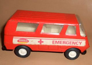 Vintage Tonka Red Orange Metal Emergency Vehicle Ambulance ER 5 Long