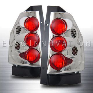 02 07 GMC Envoy 3D Chrome Clear Tail Lights Brake Lamps