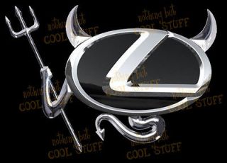 LEXUS 3D Silver Devil Decal Sticker Car Emblem Chrome A0