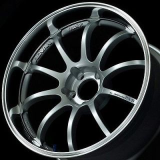 JDM ADVAN RS D Wheels Rims Silver w/ Polished Lip 18x9.0 / 18x10 350Z 