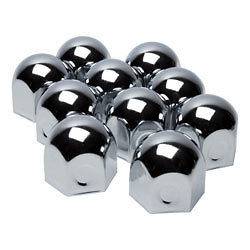 RoadPro   1.25 x 1.25 Chrome Plated Lug Nut Covers   Rounded Top, 10 