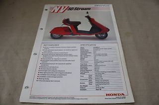 Honda NV50 Stream 3 Wheel Moped Brochure   UK   1982