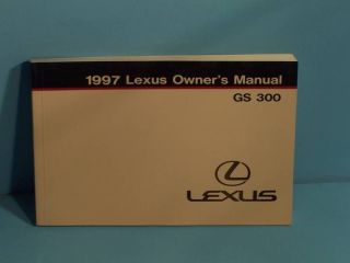 97 1997 Lexus GS300 owners manual