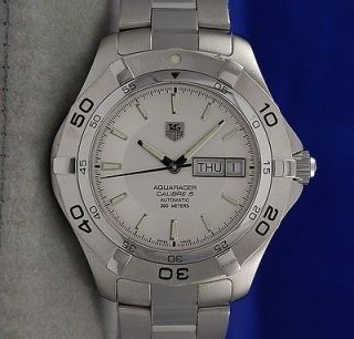 Mens Tag Heuer AQUARACER SS Calibre 5 Day/Date watch Silver Automatic 