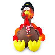 THANKSGIVING TURKEY WITH PILGRIM HAT HOLIDAY AIRBLOWN INFLATABLE 