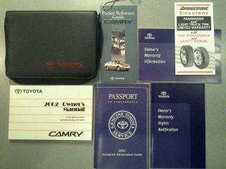 2002 Toyota Camry Owners Manual Set with Case and More A+++++