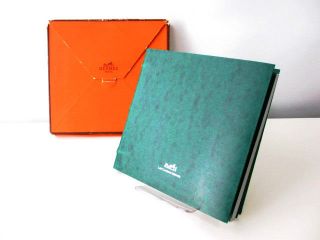 Authentic HERMES LES CAHIERS HERMES Green Paper Notepad Notebook Made 