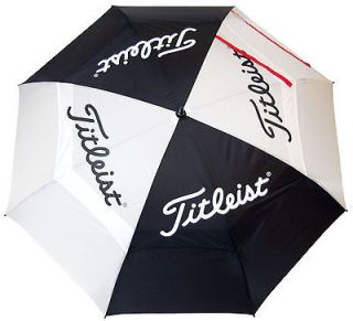 NEW 68 Titleist Double Canopy Golf Umbrella Black/White/Red   RETAIL 