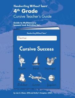 Handwriting Without Tears4th Grade Cursive Teachers Guide