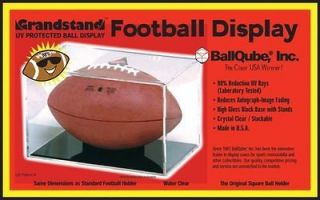New 98% UV Protected GRANDSTAND FOOTBALL DISPLAY CASE   BallQube