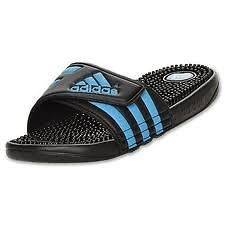 Adidas Womens Adissage Slides Slipper Sandals Black/​Blue $30.00