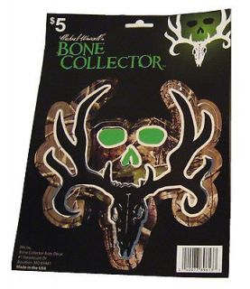Bone Collector Hunting Archery 5 x 5 Decal Camo / Black Deer Antlers 