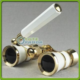 New Antique Style Brass Theatre Opera Binocular Glasses Coated Lens 