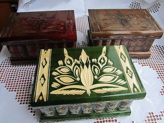 Lot of 3x New Romania Compartment Wooden Secret MAGIC Puzzle Box 