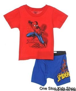 SPIDERMAN Boys 4 6 8 Underwear Set UNDEROOS Briefs Shirt Spidey MARVEL 