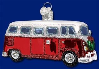   VAN OLD WORLD CHRISTMAS HIPPIE VOLKSWAGEN VW BUS TYPE ORNAMENT 46042