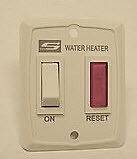 SUBURBAN WATER HEATER ON/OFF SWITCH W/RED INDICATOR LIGHT WHITE RV 