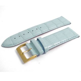 Apollo Leather Replacement Watch strap 24mm Croc Aqua