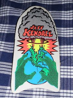80s Vintage Skateboard sticker Jeff Kendall World at your Fingers 