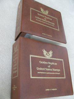 ALBUMS GOLDEN REPLICAS OF UNITED STATES STAMPS 22K GOLD 1984 1986 