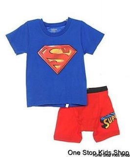 SUPERMAN Boys 4 6 8 Underwear Set UNDEROOS Briefs Shirt Super Hero