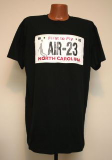 Air Jordan Nike Jumpman FIRST TO FLY Black Graphic T shirt #404280
